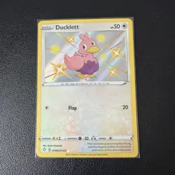 Pokemon TCG Ducklett SV095/SV122 Shining Fates Shiny Holo Rare HP50 - Image 1
