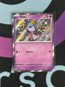 Ralts 153/091 NM - Scarlet Violet - Paldean Fates Rare Shiny Holo Pokemon TCG - Image 1
