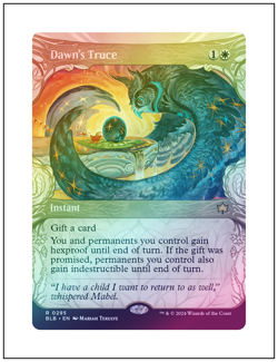 1x Dawn's Truce, Foil, Showcase Art, Magic MTG NM - Image 1
