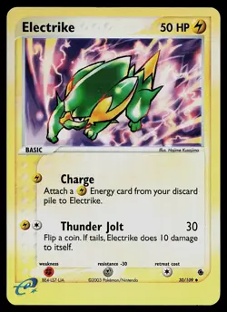 Pokemon Card - Electrike Ruby & Sapphire 30/109 Reverse Holo Uncommon - Image 1