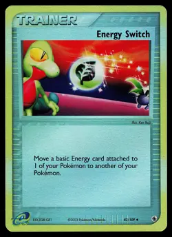 Pokemon Card - Energy Switch Ruby & Sapphire 82/109 Reverse Holo Uncommon - Image 1