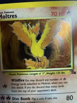 Pokemon Moltres 12/62 Fossil Holo Rare Basic 70 HP Unlimited 1999 - Image 5