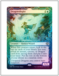 1x Dragonologist, Foil, Showcase Art, Magic MTG NM - Image 1
