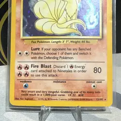 Pokemon Ninetales 12/102 Base Set Holo Rare BLACK FLAME ERROR Misprint - Image 3