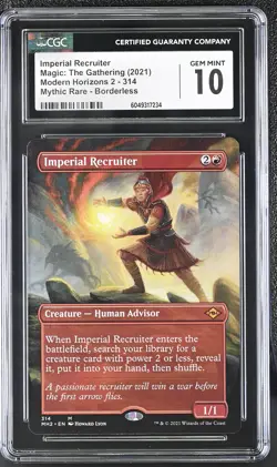 IMPERIAL RECRUITER Modern Horizons 2 Borderless Mythic CGC 10 MTG [Nostalgium] - Image 1