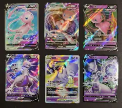 2025 Pokemon TCG S-Chinese Mew Mewtwo V Star RRR Tripe Rare Holo Lot*6 NE40 - Image 1