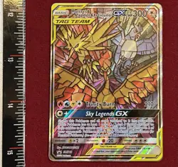 2019 Pokemon Moltres & Zapdos & Articuno GX SM210, Sun And Moon - Image 2
