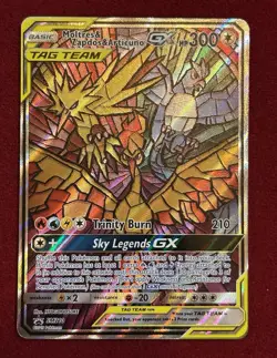 2019 Pokemon Moltres & Zapdos & Articuno GX SM210, Sun And Moon - Image 5