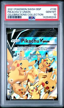 Sequential 2021 Pokemon Celebrations SWSH Pikachu V-Union Set PSA 10 - New Cert - Image 2