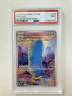 PSA 9 Wailord Illustration Rare #162 2025 Pokemon Journey Together English - Image 1