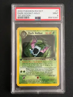Pokemon Dark Golbat 7/82 Team Rocket Holo 1st Edition PSA 9 - Image 1