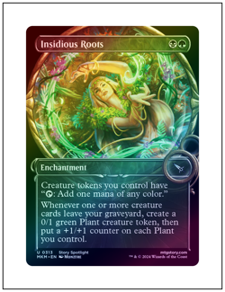 1x Insidious Roots, Foil, Showcase Art, Magic MTG NM - Image 1
