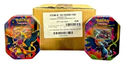 Pokemon Mega Charizard Tin 6 Box Case #LK - Image 1
