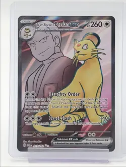 TEAM ROCKET'S PERSIAN EX 2025 POKEMON DESTINED RIVALS ULTRA RARE Q4770 - Image 1