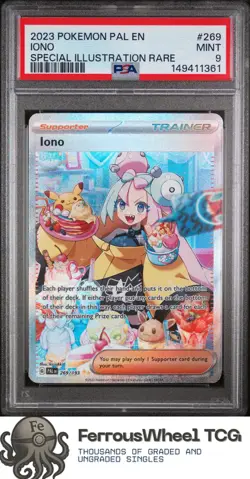 Iono #269 - 2023 Pokemon Pal En-Paldea Evolved - PSA 9 - Image 1