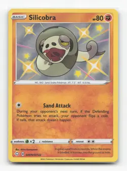 Pokemon TCG - Silicobra SV070/SV122 NM Shiny Rare Shining Fates Shiny Vault - Image 1
