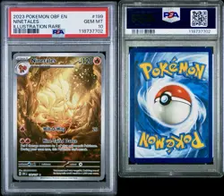 PSA 10 NINETALES #199 2023 POKEMON OBF EN-OBSIDIAN FLAMES ILLUSTRATION RARE - Image 3