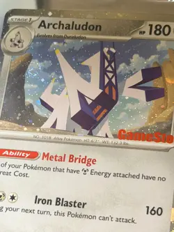 Archaludon 107/142 SC Cosmos Holo Gamestop Promo Pokemon NM *SWIRL* - Image 3