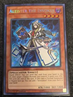 Aleister The Invoker SHVA-EN040 Secret LP Yugioh 1st Edition - Image 1