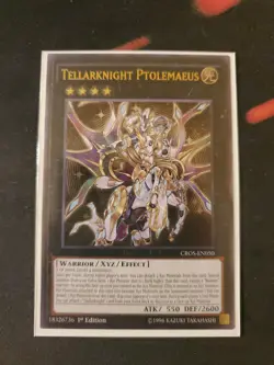 Yu-Gi-Oh! Tellarknight Ptolemaeus ULTIMATE RARE CROS-EN050 Near Mint 1st Edition - Image 1