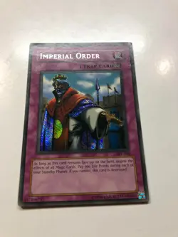 Yugioh Imperial Order PSV-104 Secret Rare MISPRINT ERROR Reverse Secret MP - Image 3