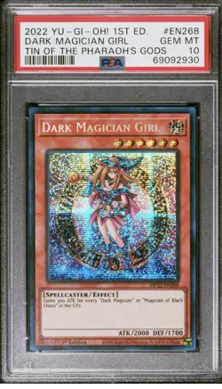 PSA 10 Dark Magician Girl Tin Of The Pharoahs Gods Yu-Gi-Oh! MP22-EN268 - Image 1