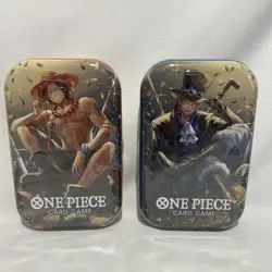 New & Sealed! Set of 2 One Piece Card Game Tin Pack Set Volume 2 - Image 1