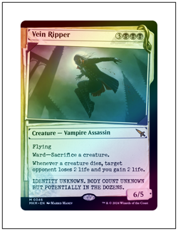 1x Vein Ripper, Foil, Showcase Art, Magic MTG NM - Image 1