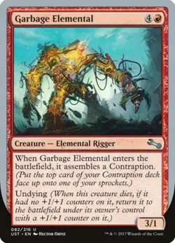 Garbage Elemental (B) - Light Play MTG Unstable - Image 1