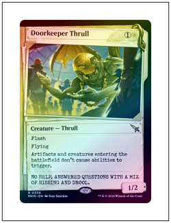 1x Doorkeeper Thrull, Foil, Showcase Art, Magic MTG NM - Image 1