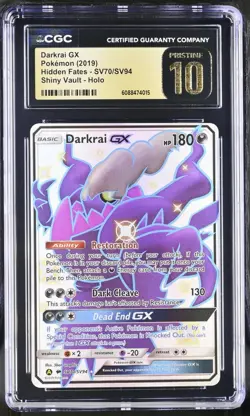 Darkrai GX SV70/SV94 Hidden Fates Shiny Vault CGC Pristine 10 Pokemon - Image 1