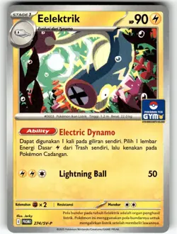 Pokemon Indonesian Scarlet & Violet GYM Kartu Promo Eelektrik 274/SV-P - Image 1