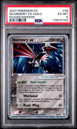 2007 Pokemon EX Power Keepers Skarmory EX-Holo 98/108 MT PSA 6 - Image 1