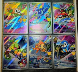 🎊Pokemon TCG First Partner Illustration Series 1 Promos 040-045 Gen 4+7 - Image 1