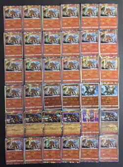 36*Lot 2023 Pokemon TCG S-Chinese with 5 different Entei R Holo JD90 - Image 1