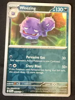 Weezing 092/159 Reverse Holo Uncommon Pokemon TCG S&V Journey Together - Image 1
