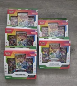 Pokemon TCG First Partner Illustration Collection Series 1 – Lot of 5 Boxes - Image 1
