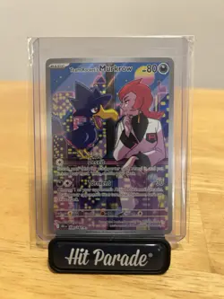 Pokemon TCG Destined Rivals Team Rockets Murkrow Card 200/182 IR - Image 1