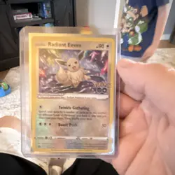 Pokemon TCG Radiant Eevee Pokemon GO SWSH230 Holo Rare 90 HP Boost Dash - Image 1