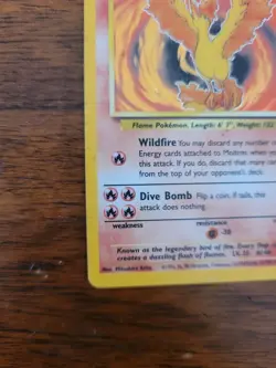 Pokemon TCG Moltres 12/62 Holo Unlimited Rare Fossil Set - LP - Image 3