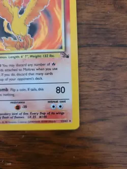 Pokemon TCG Moltres 12/62 Holo Unlimited Rare Fossil Set - LP - Image 4