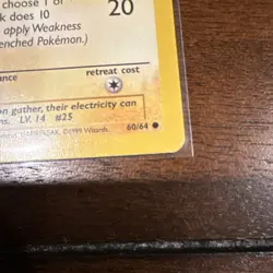 Pokemon Pikachu Jungle 60/64 Common 1st Edition lightly played - Image 2