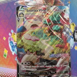 Pokemon TCG Snorlax VMAX Sword & Shield Stamped Promo 142/202 Jumbo Sealed - Image 1