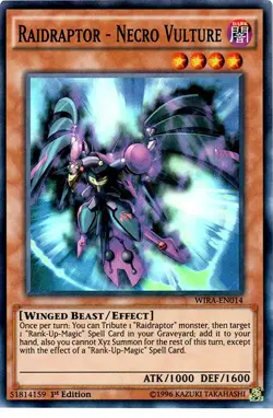 Raidraptor - Necro Vulture - WIRA-EN014 - Super Rare - 1st Edition - Lightly Pla - Image 1