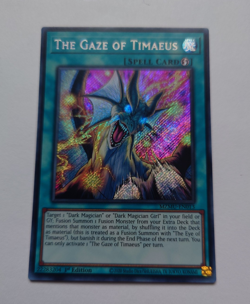 THE GAZE OF TIMAEUS MZMU-EN013 SECRET RARE 1st EDITION YUGIOH *NEW & MINT* - Image 1