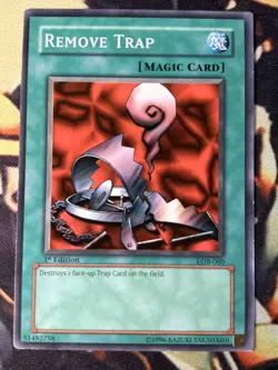 Yugioh: Remove Trap - LOB-060 - Common - 1st Edition - MP (U.S Print) - Image 1