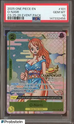 2025 One Piece Championship 25-26 Event Pack #101 O-Nami PSA 10 GEM MINT - Image 1