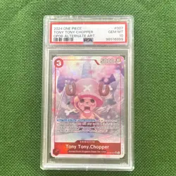 Bandai One Piece Tony Tony.Chopper OP08-Alternate Art Foil PSA 10 - Image 1