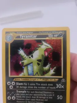 2001 Tyranitar 12/75 Neo Discovery pokemon Holo Rare - Image 2