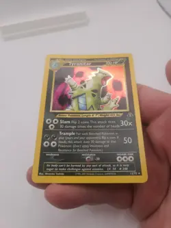 2001 Tyranitar 12/75 Neo Discovery pokemon Holo Rare - Image 3
